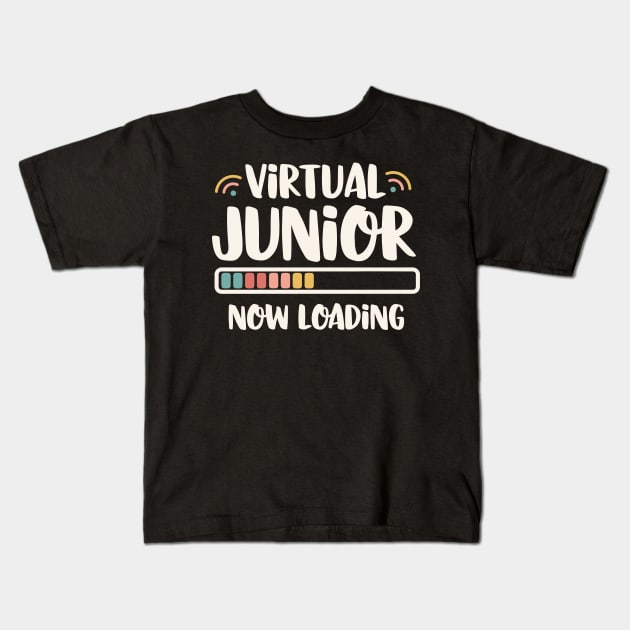 Virtual Junior Now Loading Kids T-Shirt by theprettyletters